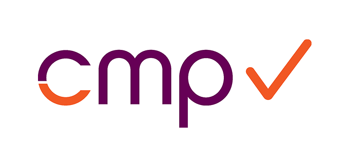 A purple and orange logo for the company jumpv.